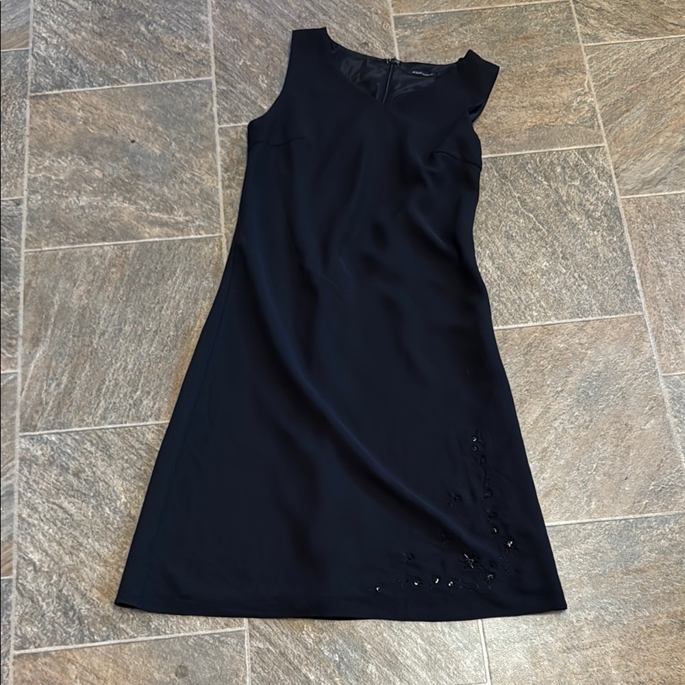 Chic Navy Sleeveless Midi Dress